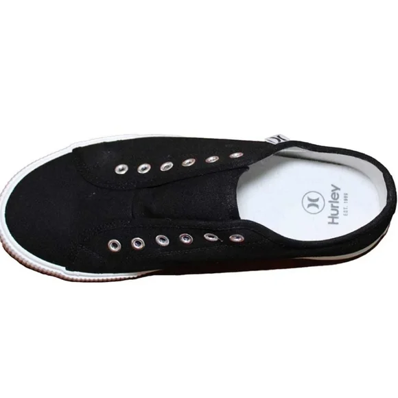 Hurley Women's CHLOE Black and White Casual Sneakers - Size 7 - Picture 3 of 11